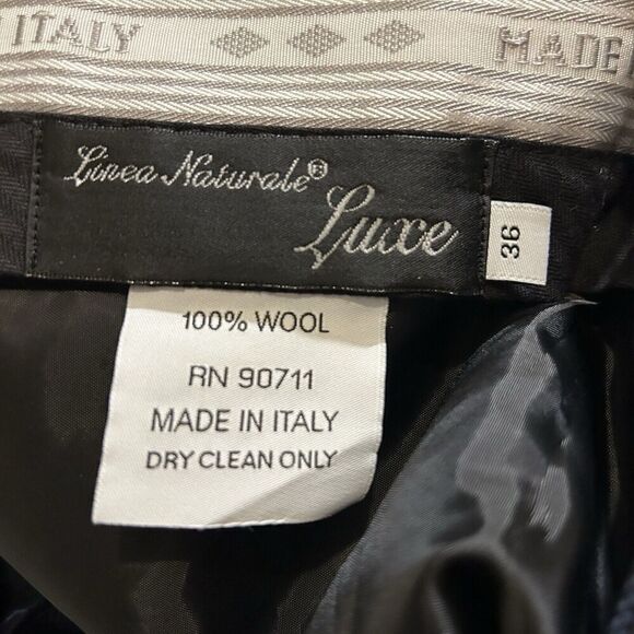 Linea Naturale Luxe Men's Size 36 Blue Black Dress Pants Slacks Un-Hemmed NWT - Picture 3 of 4